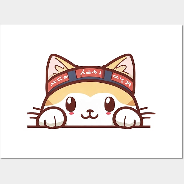 Sneaky japanese cat kitten so cutest Wall Art by Deartexclusive